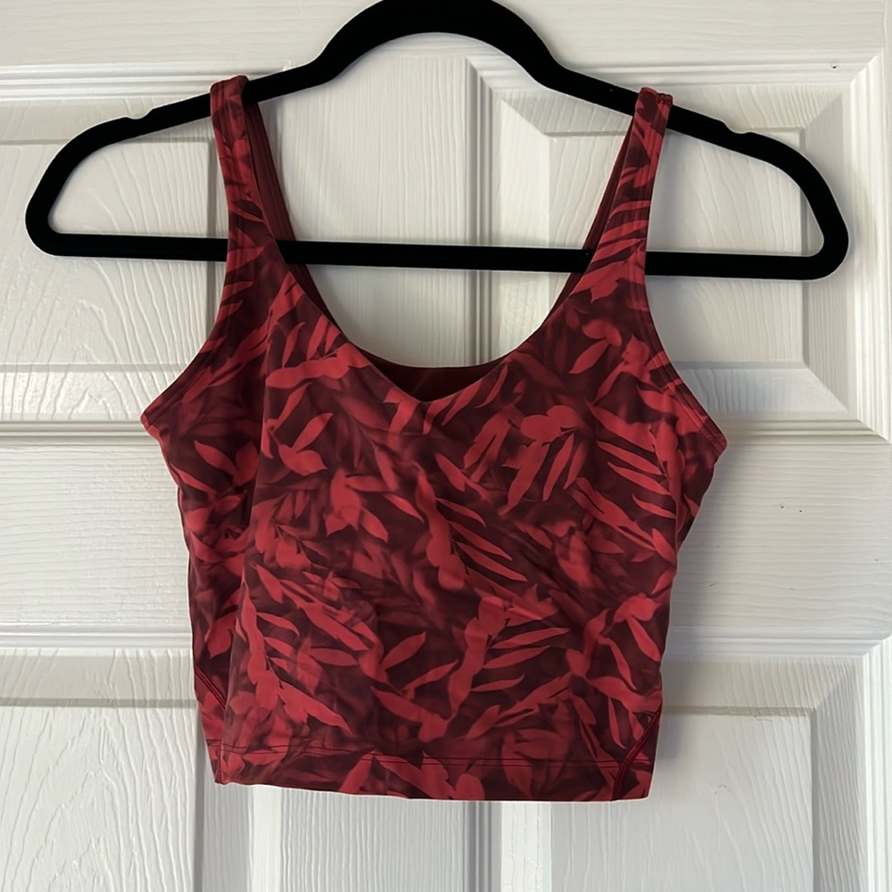 Lululemon Align in Red Foliage Pattern